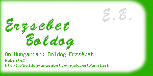 erzsebet boldog business card